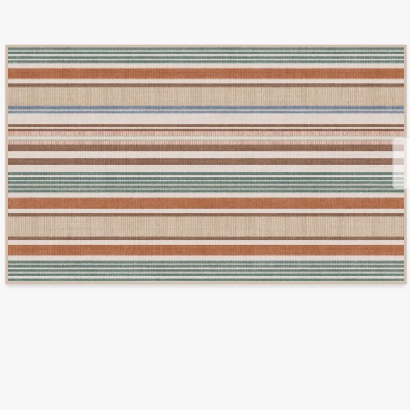 3x5' Tropez Stripe Red Multicolor Flatwoven Cover - Picture 1 of 11